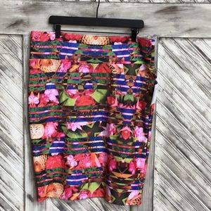NWT Plus Size Fun floral LuLaRoe pencil skirt